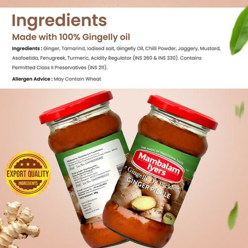 Mambalam Iyers Ginger Pickle | Grocsy