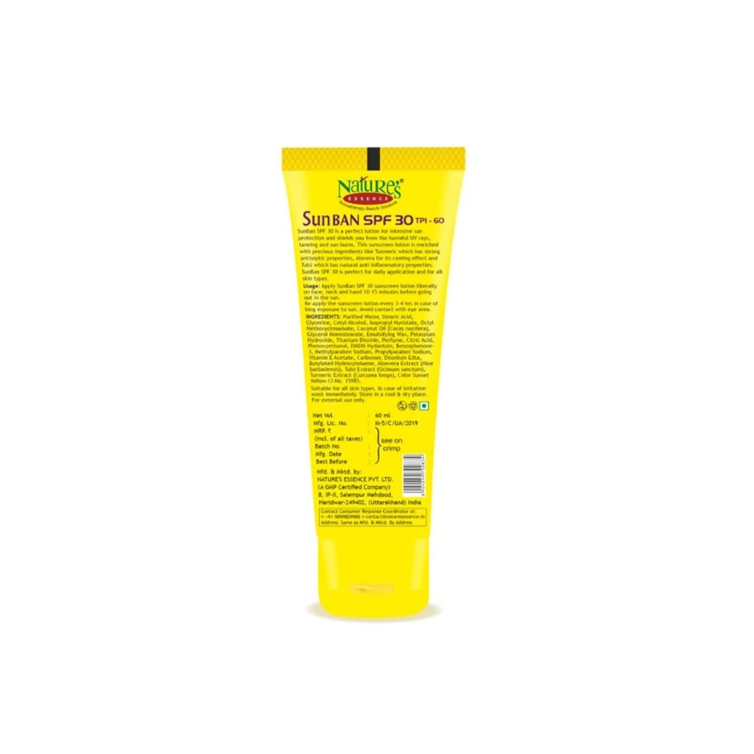 Nature's Essence Sun Ban Intense Lotion SPF 60 | Grocsy