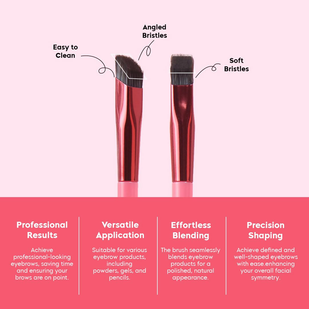 Gleva Multi-Function Eyebrow Brush - Pink | Grocsy