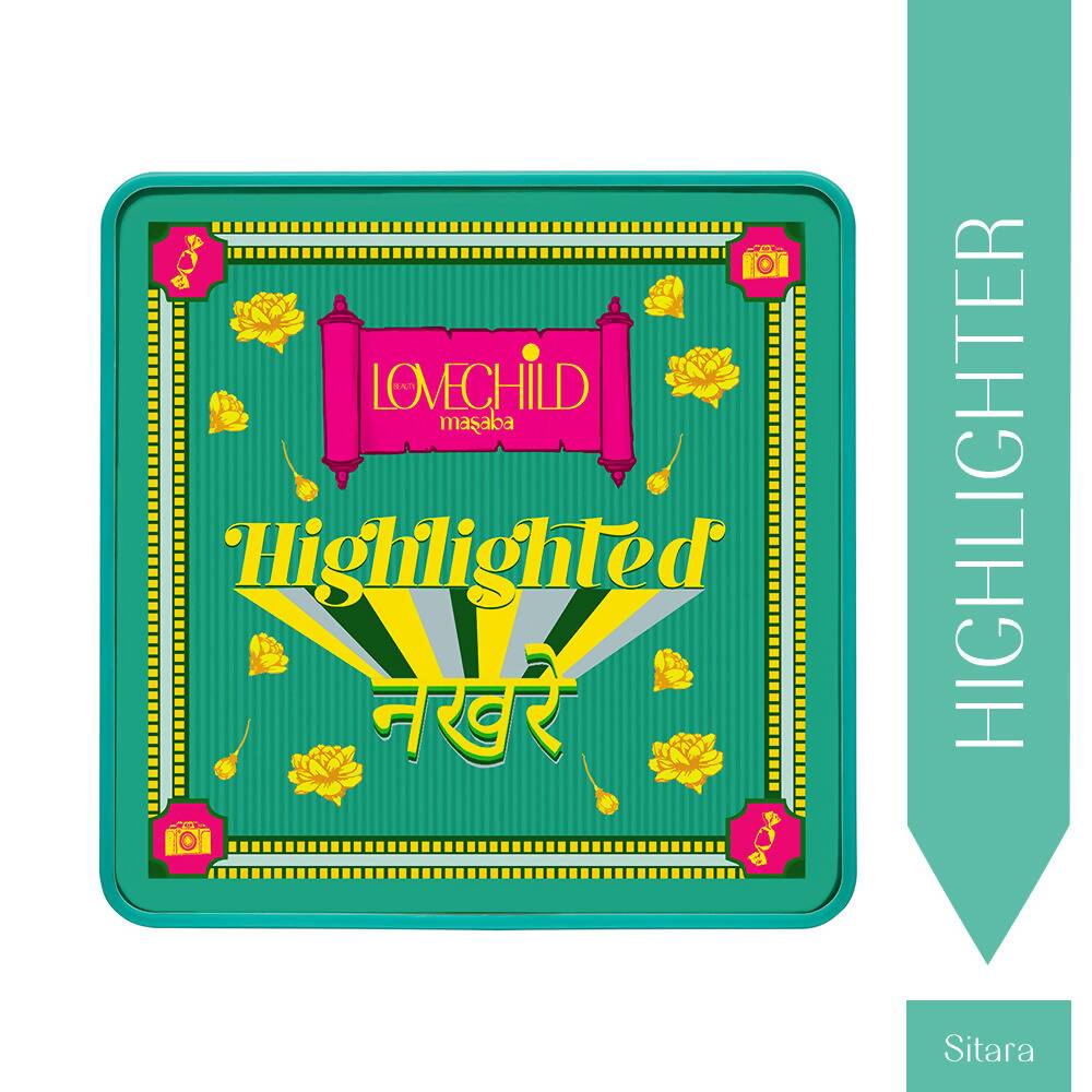 LoveChild By Masaba Gupta Highlighted Nakhre - Highlighter Palette - 02 Sitara | Grocsy