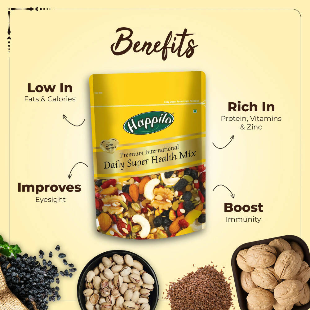 Happilo 100% Premium Daily Super Health Mix Snack | Grocsy