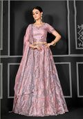 Pink Net Semi-Stitched Bridal Lehenga - Nimayaa Bonanza | Grocsy