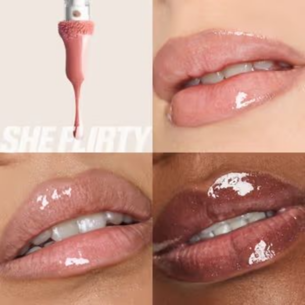Huda Beauty Icy Nude Faux Filler Lip Gloss - She Flirty | Grocsy