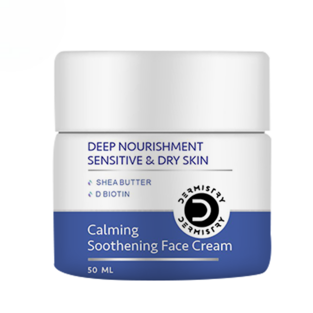 Dermistry Sensitive & Dry Skin Care Deep Nourishment Calming Soothing Face Cream Shea Butter Biotin | Grocsy