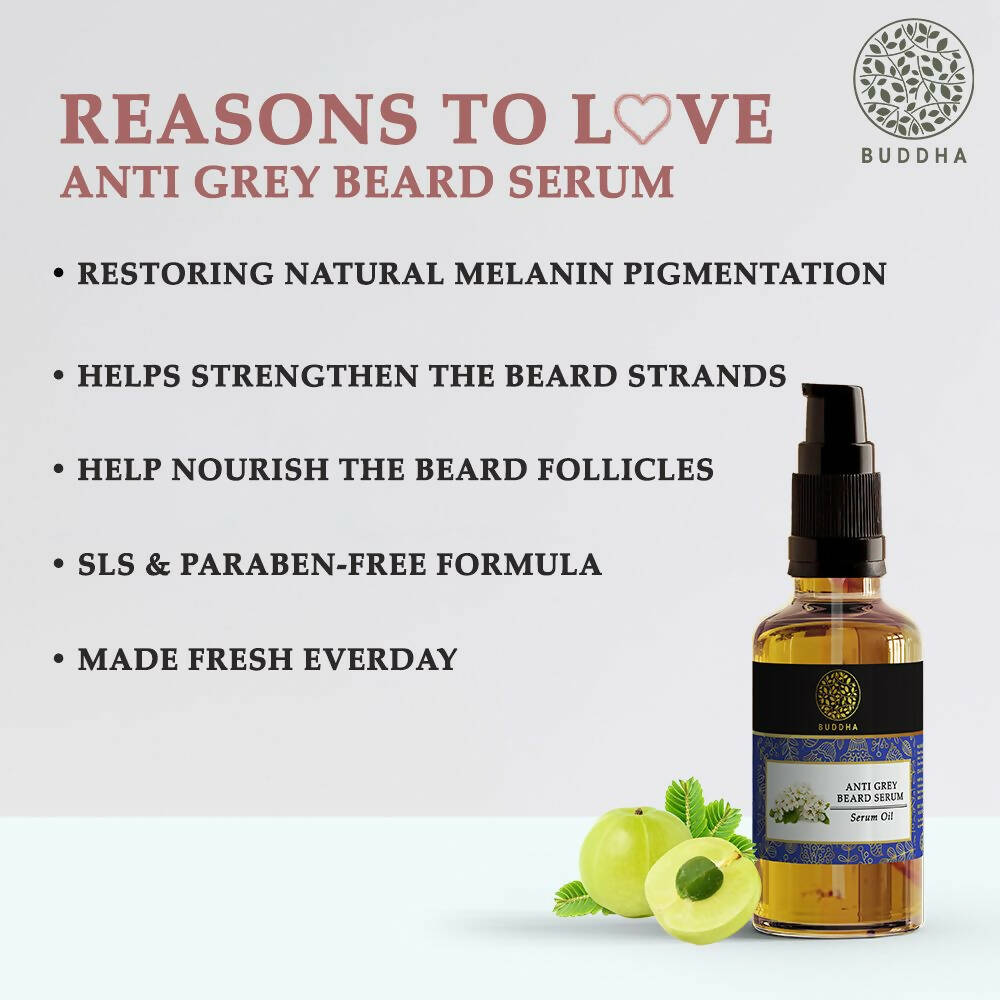 Buddha Natural Grey Beard Hair Oil Serum | Grocsy
