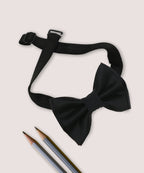 Manet Boys Solid Double Layer Bow - Black | Grocsy