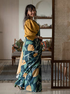 Suta Multi Color Floral Pure Cotton Saree | Grocsy