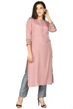 Joban Fashion Rose Gold Maslin Kurta Set | Grocsy