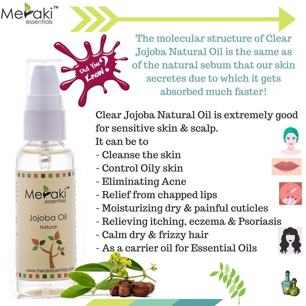 Meraki Essentials Clear Jojoba Oil | Grocsy