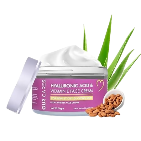Our Cares Face Cream with Hyaluronic Acid & Vitamin E | Grocsy