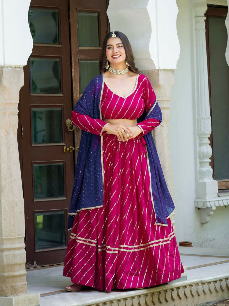 Lehenga Mart Rani Pink Designer Wedding Wear Lehenga Choli | Grocsy