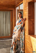 Partywear Designer Multi Bright Moss Fancy Saree - Durga | Grocsy