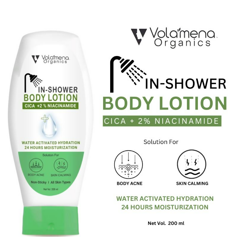 Volamena Cica & Niacinamide In-Shower Body Lotion With Aloevera | Grocsy