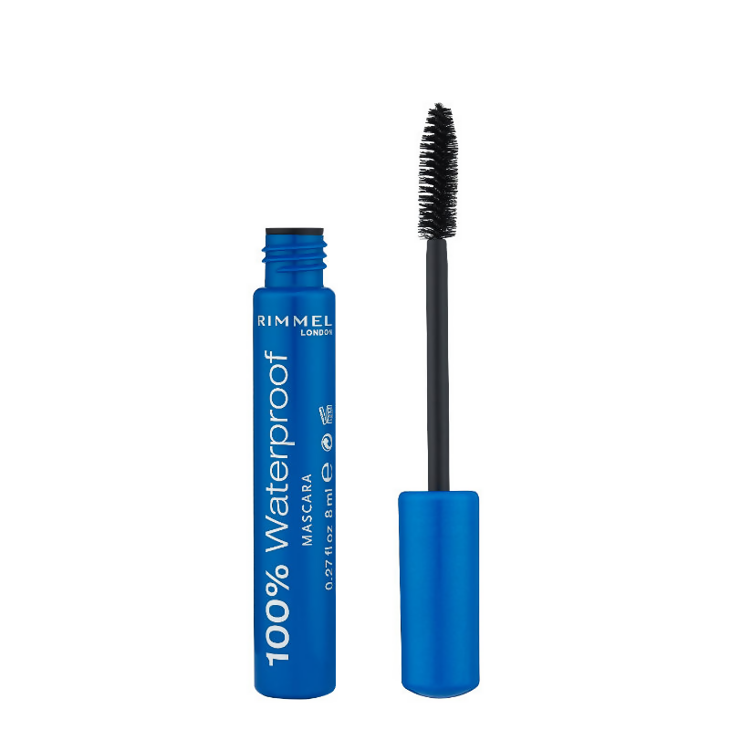 Rimmel London 100% Waterproof Mascara - Black Black | Grocsy