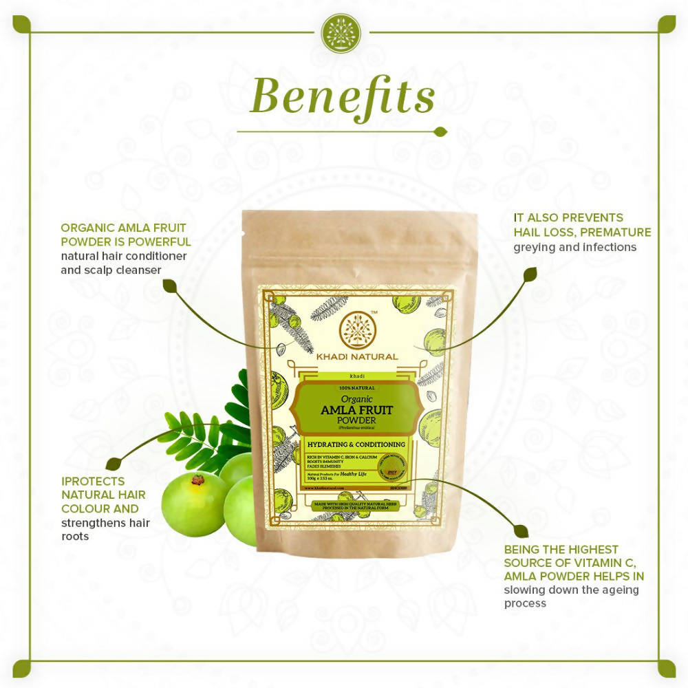 Khadi Natural Organic Amla Fruit Powder | Grocsy