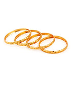 Gold-Polished Alloy Set Of 4 Bangle - The Pari