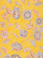 Aramya Straight Soft Cotton Floral Print Women's Kurta Set - Yellow | Grocsy