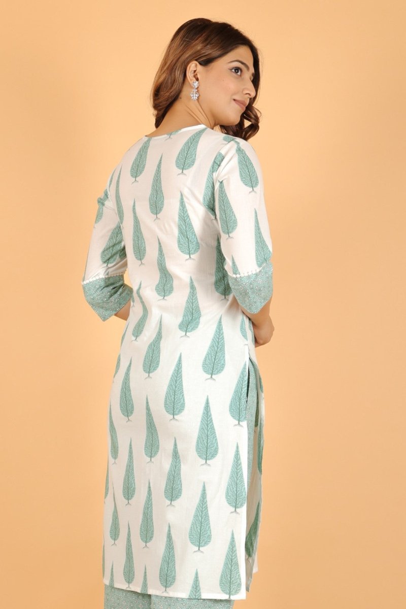 Aramya Straight Soft Cotton Floral Print Women's Kurta - White | Grocsy