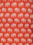 Aramya Straight Soft Cotton Animal Print Women's Kurta Set - Red | Grocsy