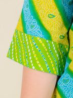 Aramya Straight Soft Cotton Bandhani Print Women's Kurta Set - Green | Grocsy