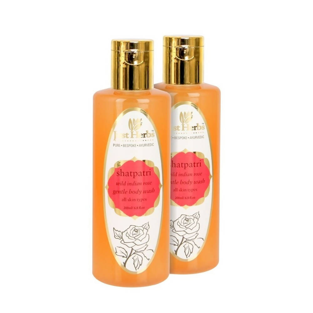 Just Herbs Shatpatri Wild Indian Rose Gentle Body Wash | Grocsy