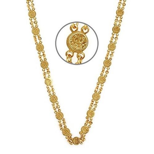 Gold-Polished Alloy Goddess Laxmi Ginni Chain - The Pari | Grocsy