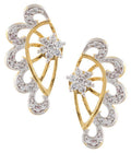 Gold-Polished Alloy American Diamond Small Earrcuff - The Pari