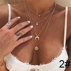 Gold-Polished Alloy Layered Designer Short Necklace - The Pari | Grocsy