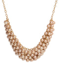 Gold-Toned Alloy Pearl Studded Necklace - The Pari | Grocsy
