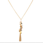 Gold-Polished Alloy Long Multi Chain Necklace - The Pari | Grocsy