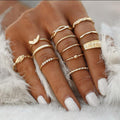 Gold-Polished Alloy Stylish Contemporary Stackable Ring - The Pari | Grocsy