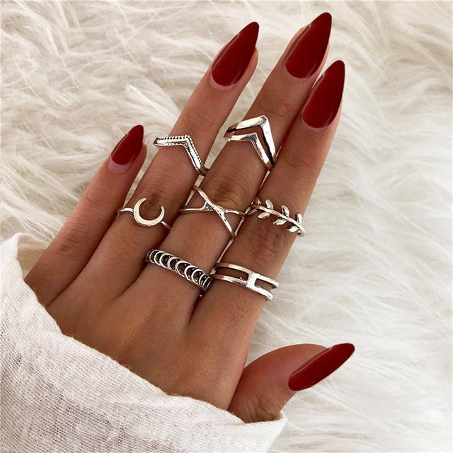 Silver-Plated Alloy Stylish Contemporary Stackable Ring - The Pari | Grocsy