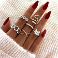 Silver-Plated Alloy Stylish Contemporary Stackable Ring - The Pari | Grocsy