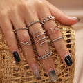 Silver-Plated Alloy Stylish Contemporary Stackable Ring - The Pari | Grocsy