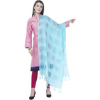 A R Silk Firozi Color Window Square Cotton Dupattas and Chunnis | Grocsy