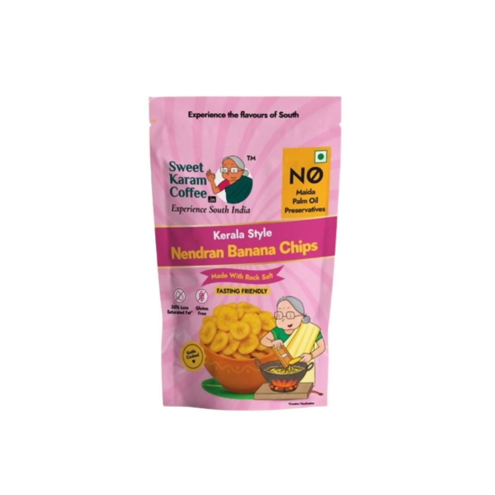 Sweet Karam Coffee Nendran Banana Chips - Rock Salt (Fasting Special) | Grocsy