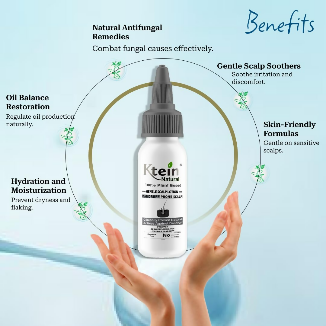 Ktein Natural 100% Plant Based Gentle Scalp Lotion Dandruff Prone Scalp | Grocsy