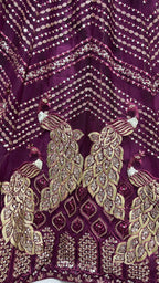 Jyoti Fashion Women's Purple Bridal Net Fancy Foil & Sequins with Multi Thread Embroidered Wedding Lehenga Choli | Grocsy