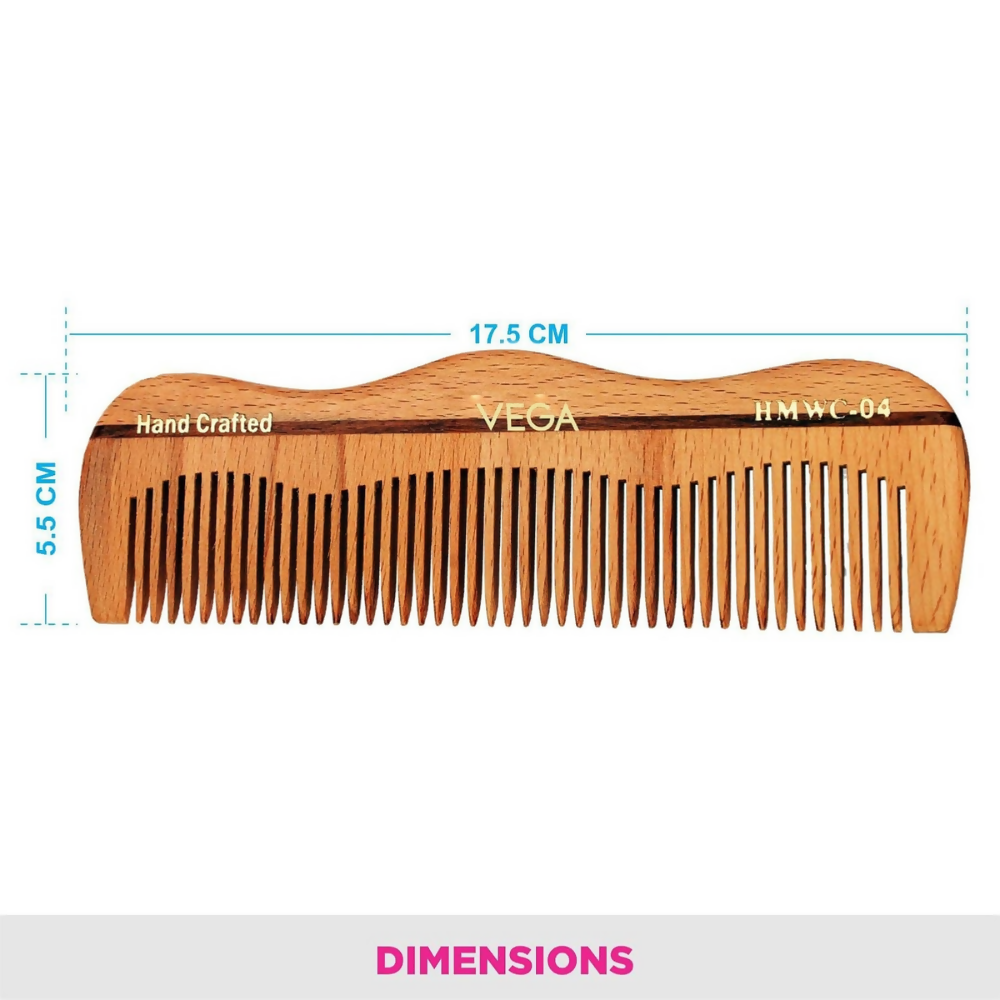 Vega Grooming Wooden Hair Comb - Handmade | Grocsy