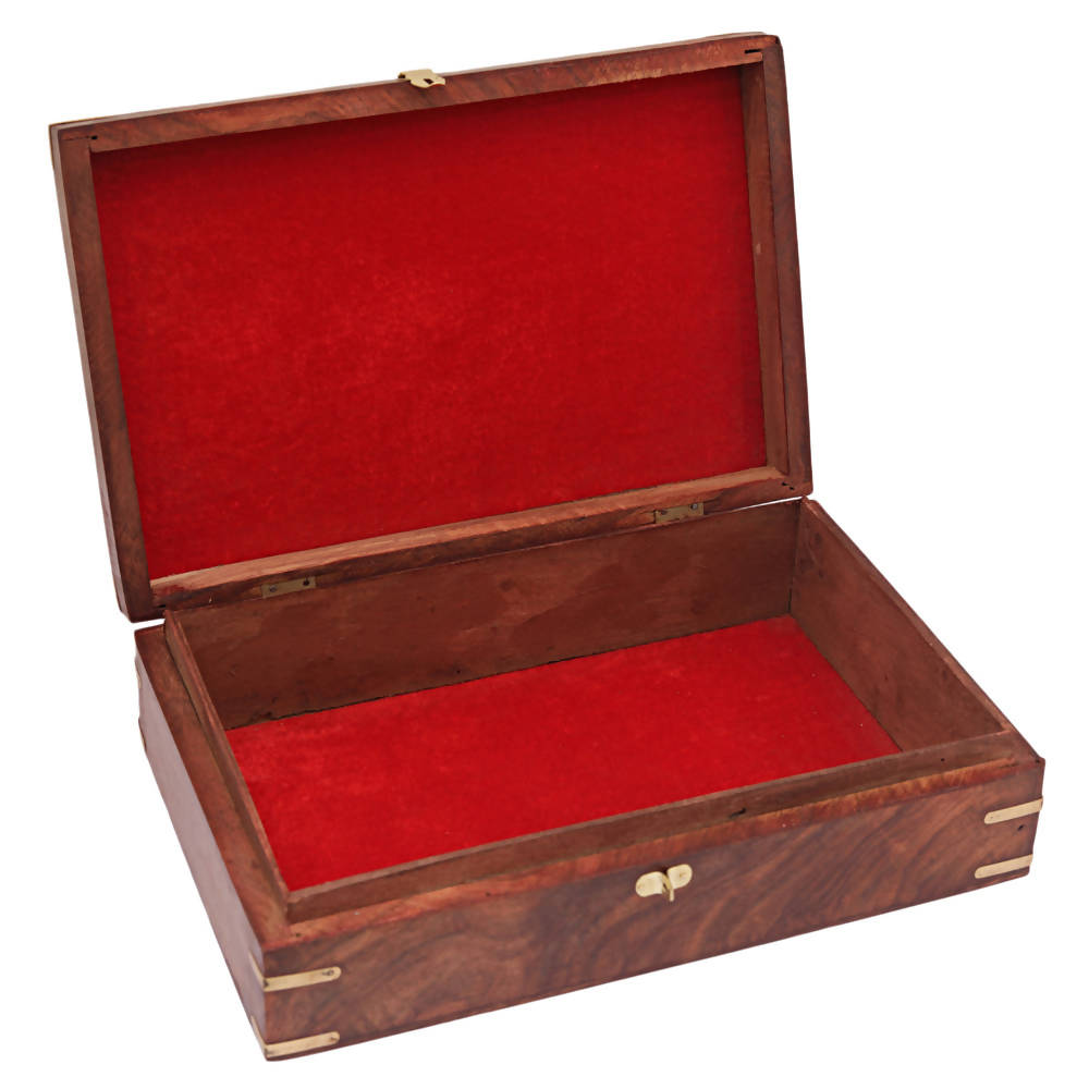 Nizalia Carved Motif Of Flora Handmade Jewellery Box | Grocsy