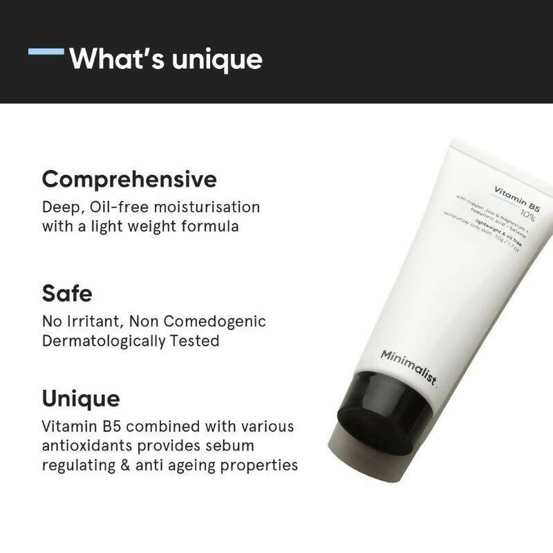 Minimalist 10% Vitamin B5, Oil-Free Moisturizer | Grocsy
