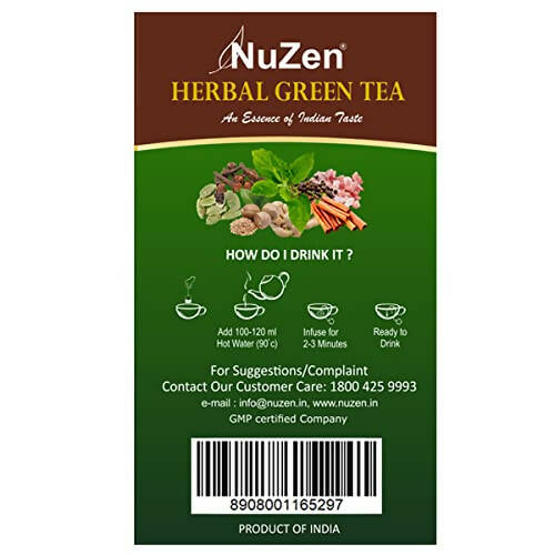 NuZen Herbal Green Tea Bags | Grocsy
