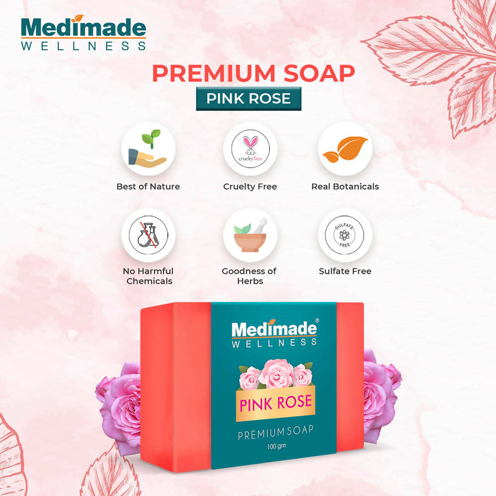 Medimade Wellness Pink Rose Premium Soap | Grocsy