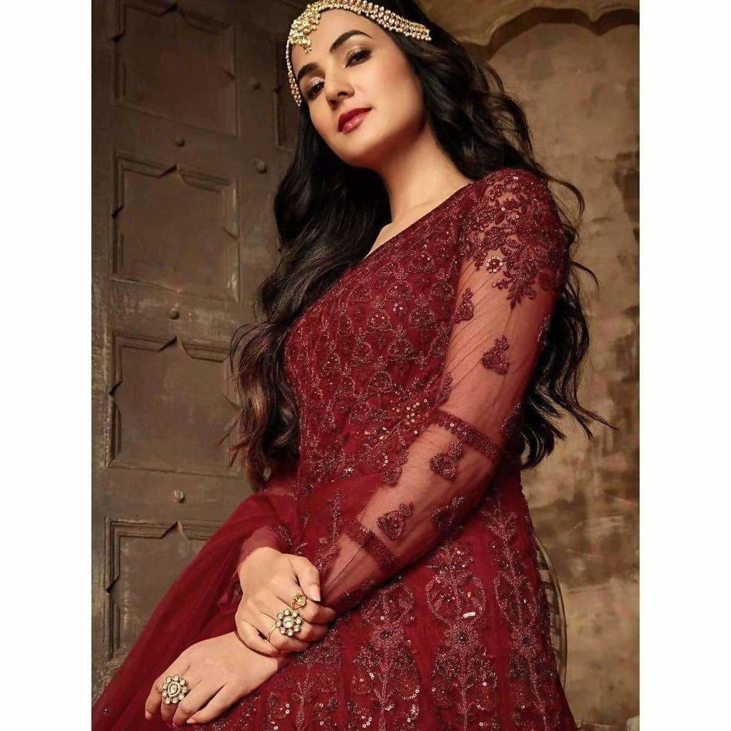 Maisha 7204 hit design on net fabric | Grocsy