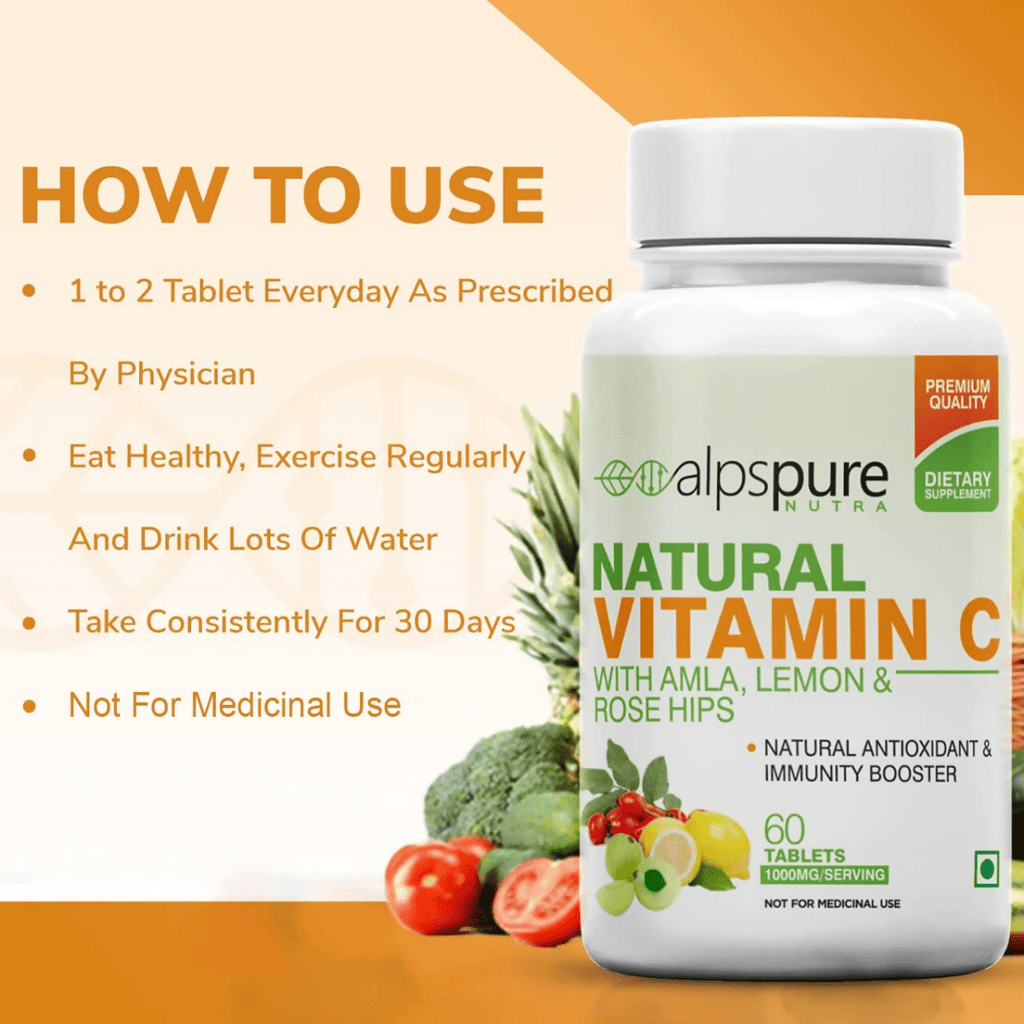 Alpspure Nutra Natural Vitamin C Tablets | Grocsy