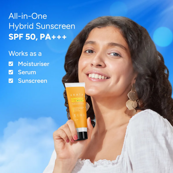 Arata Sunscreen Gel with SPF 50, PA+++ | Grocsy