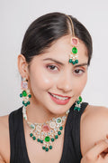Divisha Alloy Gold-plated Trendy Multicolour Choker Pearl Jewellery Set | Grocsy