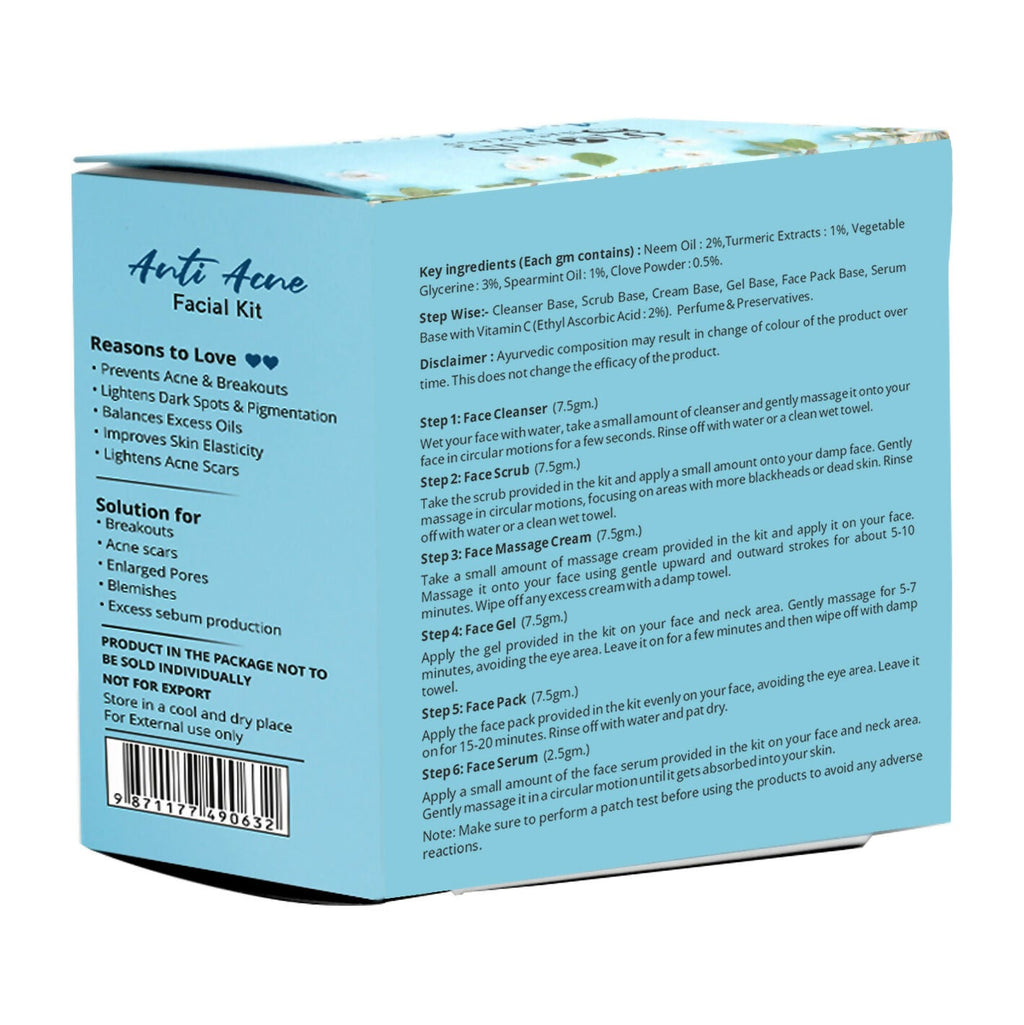 Globus Naturals Anti Acne 6 Step Facial Kit | Grocsy