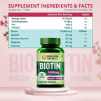 Himalayan Organics Biotin 10000 Mcg with Keratin + Piperine Tablets | Grocsy