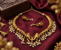 Jewel City Antique Gold Plated Elephant Temple Jewelry Set Traditional Indian Choker Necklace & Earrings for Wedding & Festivals | Grocsy